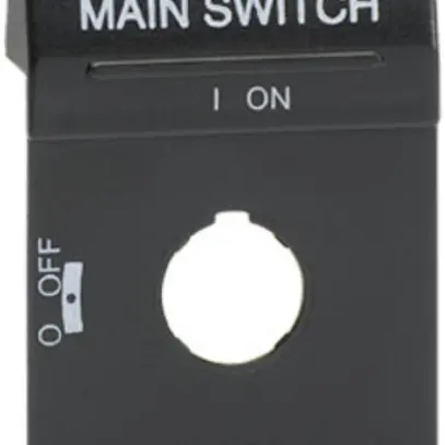 Étiqu.de désign. noir pour poignée pour OH 1_ & OH 3_ (Main Switch) 