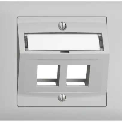 Kit de montage INC Edue BKE, avec capot de sortie oblique 2×Keystone gris clair 