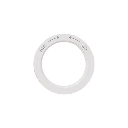 Disque indicateur NEVO, p.interrupteur rotatif, Auf-> <-Zu, blanc 