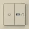 Leuchtdruckschalter kallysto 1/1L beige mit Symbol Licht+Ventilation 