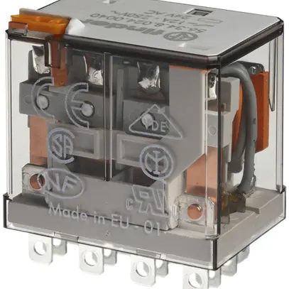 Relè di potenza innestabile Finder 56, 4C 12A/24VAC AgSnO2 indicatore 