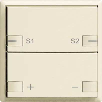 Dimmer LED EDIZIOdue ZEP ohne LED 2×Taste 2×Bedienung crema 