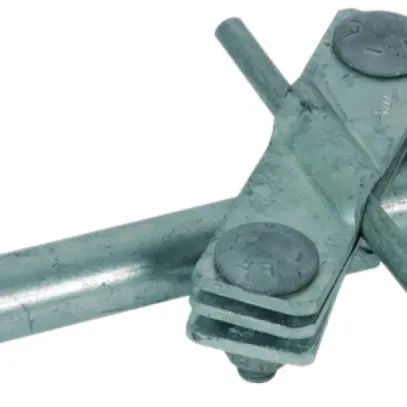 Anschlussschelle DEHN/elvatec für Tiefenerderstäbe, Stahl/tauchfeuerverzinkt 