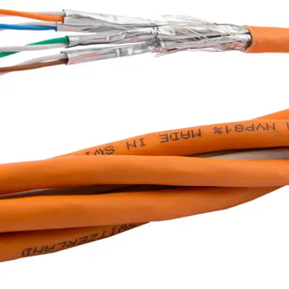 Câble informatique Dätwyler CU 7002 6×4P S/FTP, Kat.7 LSZH Dca 1000m orange 