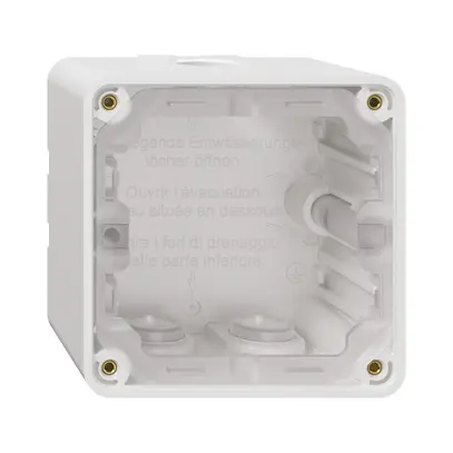 Partie inférieure de boîtier NAP NEVO, 1×1, a.joint, H=54mm, 3×M20, 87×87mm, bc 