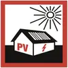 Etichetta Plica EET UV HA tipo 1 "PV" 50×60mm rosso 