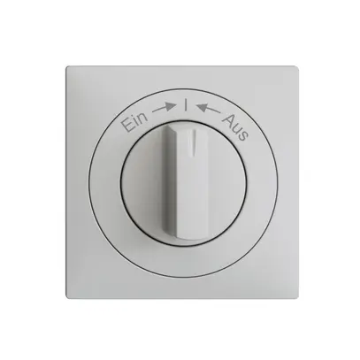 Frontset EDIZIOdue Ein->I<-Aus hellgrau 60×60mm für Schwenktaster 