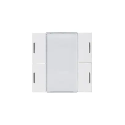Face poussoir Hager basico KNX quadruple LED blanc 45×45mm 