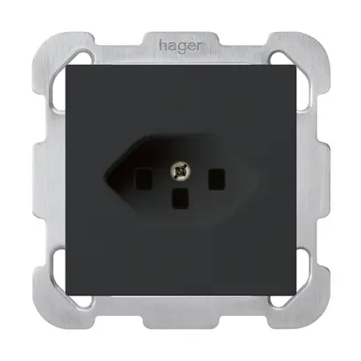 Presa INC kallysto T23 nero con morsetti ad innesto con piastra di fissaggio 