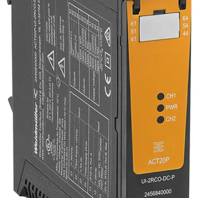 Relè di sorveglianza Weidmüller ACT20P-UI-2RCO-DC-P U/R/I/temperatura 24VDC 