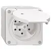 Prise NAP NEVO, 3×T13, IP21, a.LED, blanc 