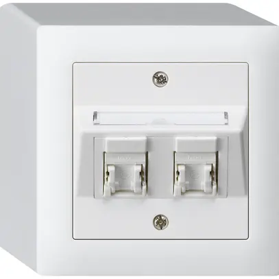Presa AP kallysto cat.5e 2RJ45/u bianco 
