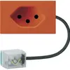 Presa INS 1×tipo 13 Hager FLF per cavo piatto Ecobus power L3 arancione 