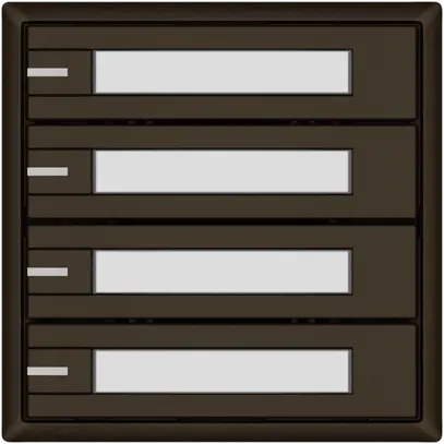 Poussoir KNX RGB EDIZIO.liv SNAPFIX® capteur temp.RGB-LED étiqu.4×com.1T br 