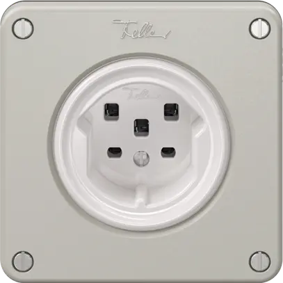 Prise NEVO, 1×T25, gris clair 