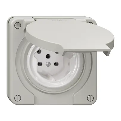Prise NUP NEVO, 1×T15, IP21, gris clair 