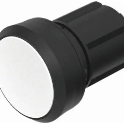 Poussoir INC EAO45, I, blanc, anneau noir affleurant 