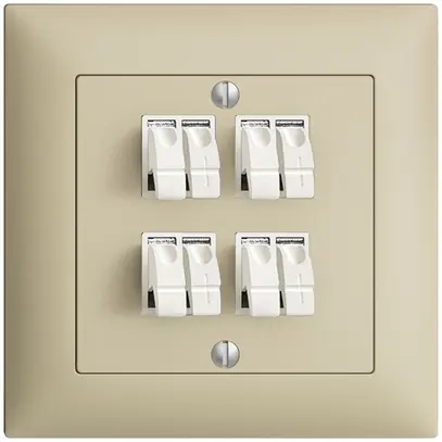 Prise ENC audio FMI 4×vanille, borne à étrier pour 4 haut-parl. 