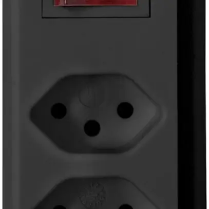 Presa multipla cleverLINE 3×T13 nero 1.5m H05VV-F 3×1mm² con interruttore 