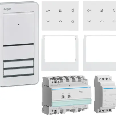 Kit audio elcom.home p.2appartements poste intérieure blanc/extérieure blanc 