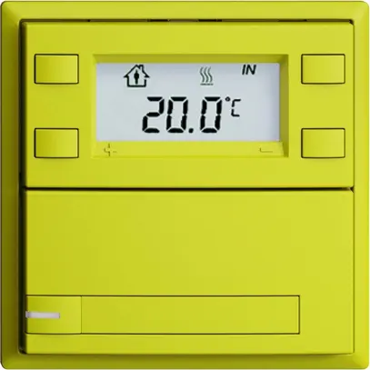 Pulsante RTH INC KNX 1×EDIZIOdue F lemon, con carta+LED RGB 