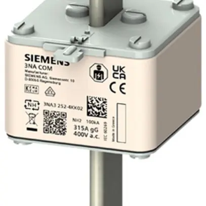 Fusible HPC Siemens SENTRON 3NA COM DIN-2 200A gG, pour module électronique RF 