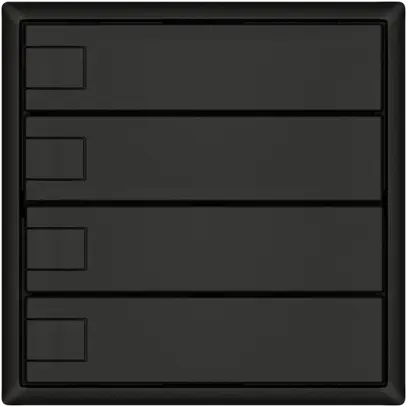 Pulsante KNX RGB EDIZIO.liv SNAPFIX® sensore temp.s.LED 4× com.1T ne 