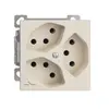 Presa AP EDIZIOdue 3×T13 crema 1×S interno per combinazione 
