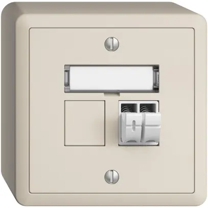 Prise audio AP Push Type EDIZIOdue FX, 1×, kit d'inscription, crema 