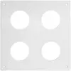 Placca di montaggio INC 2×2 Feller NEVO, per combinazione, c.4 fori NUP, bianco 