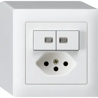 Combinazione luminosa AP 3/1P+A-R+T13 bianco kallysto 