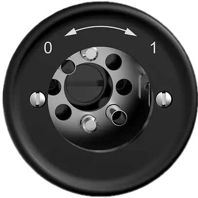 Contatto rotativo INC 0<-->1 STANDARDdue nero per serrat.s.cil. 