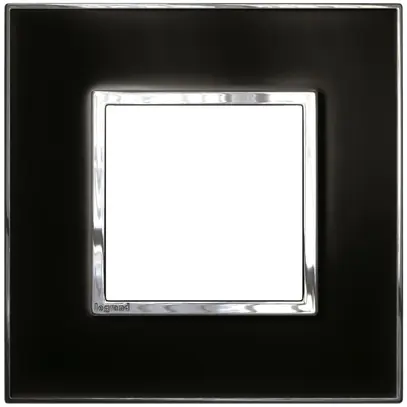 Cadre de recouvrement ATO 1×1 module verre noir 