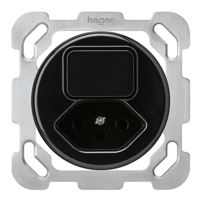 Insert pour combinaison ENC I basico 3+type 13 noir avec plaque de fixation 