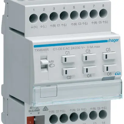 Actionneur de chauffage AMD Hager TXM646R KNX easy, 6 fois avec régulateur 