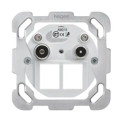 Inserto per presa multimedia Hager R/TV montaggio F 14dB 2GHz 