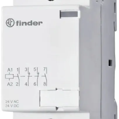 Contacteur AMD Finder 22.32, 24VUC, 4F 25A/440VAC AgNi 