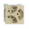 Presa AP EDIZIOdue 3×T13 vanille, 3×S interno per combinazione 