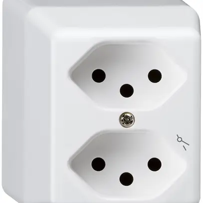 Presa AP basico 2×tipo 13S bianco 