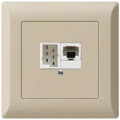 Scatola INC kallysto.line 1×RJ45u+1×TT83 beige 