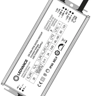 Convertisseur LED LDV PERFORMANCE DIM 1…10V, 24V 20W 166×63×38mm IP66 