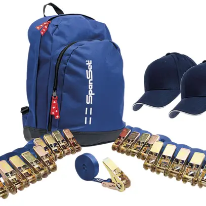 Set di cinture di tensionamento Plica con cricco 5m 25mm poliestere blu 20pezzi 