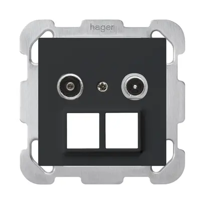 Presa multimedia INC kallysto R/TV montaggio B 14dB 2GHz nero 