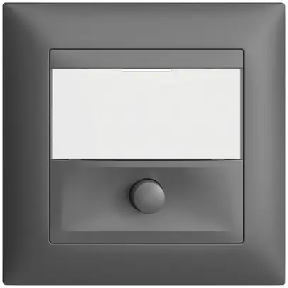 Poussoir ENC avec porte-étiquette EDIZIOdue gris foncé 
