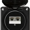 Scatola di raccordo INC robusto IP55 nero 2×RJ45/s parallele per combinazione 