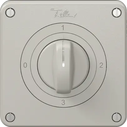 Interruttore rotativo NEVO N.CO 5/1L, con manopola, KS, 0-1-2-3, grigio chiaro 