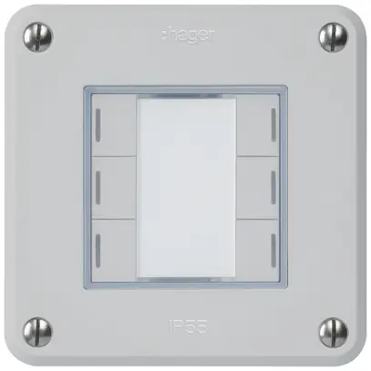 Tasto INC robusto C KNX 6× grigio chiaro LED RGB s/e-link 