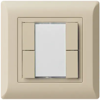 Poussoir multifonction ENC kallysto.line KNX RF 4× beige 