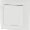 Pulsante RF AP Eaton xComfort, 2 volte complet 55×55mm, bianco lucido 
