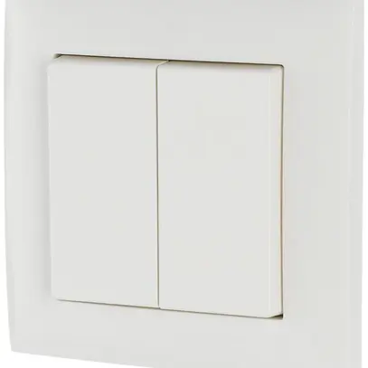 Pulsante RF AP Eaton xComfort, 2 volte complet 55×55mm, bianco lucido 